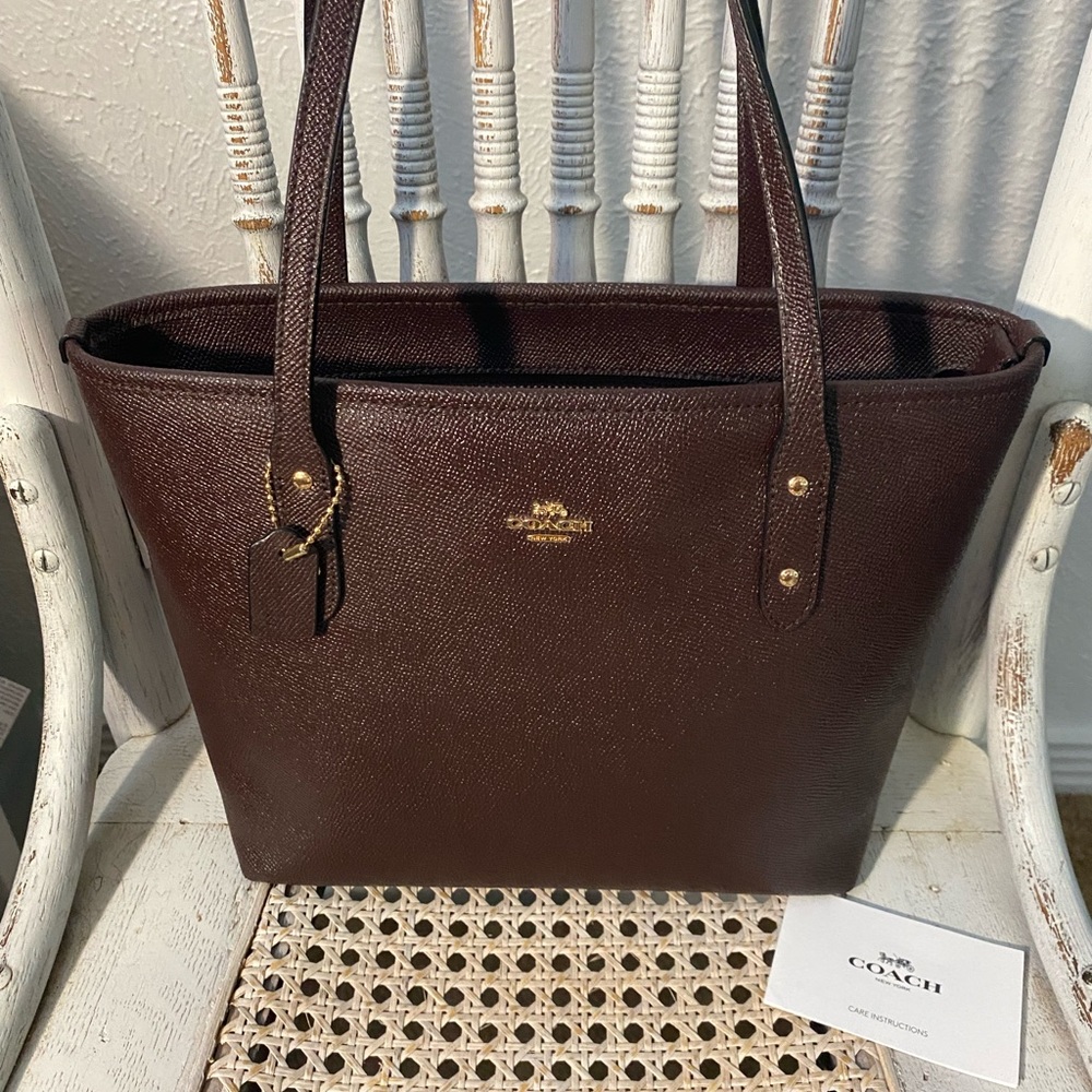 Small Zip Top Coach Tote
